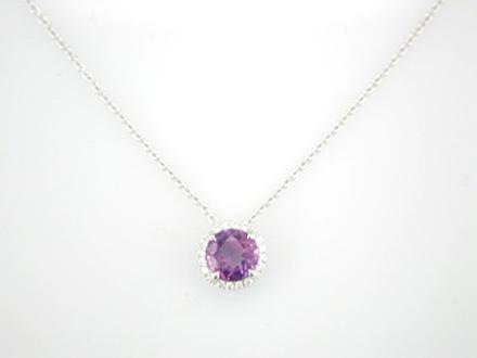 COLLIER OR ROSE 750/00 3.11g - (1)BT1.44CT (16)D0.09CT