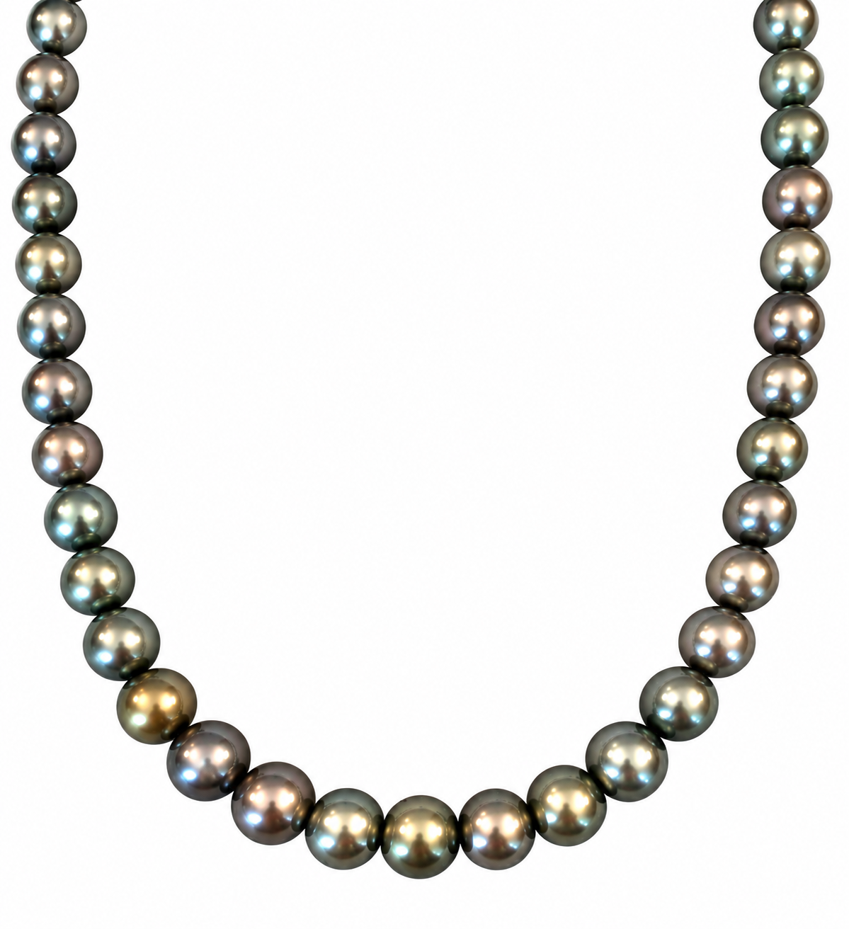 CHOKER MERS DU SUD TAHITI 8/11MM SEMI-RONDE LONGUEUR 39 CM