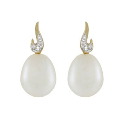BO OR JAUNE 375/00 PERLE DE CULTURE EAU DOUCE CHINE 6/6,5MM