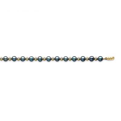 COLLIER OR JAUNE 750/00 PERLE DE CULTURE EAU DOUCE CHINE 5/5,5MM