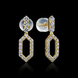 BO OR JAUNE 750/00 1.69g 38 DIAMANTS RONDS  0.47CT