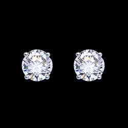 BO OR JAUNE 750/00 D2x0.50ct GVS 4 GRIFFES