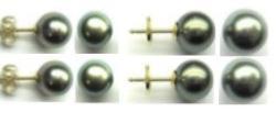 LOT BO OR GRIS/JAUNE 750/00 4.90g MER DU SUD TAHITI 6/6,5MM SEMI-RONDE