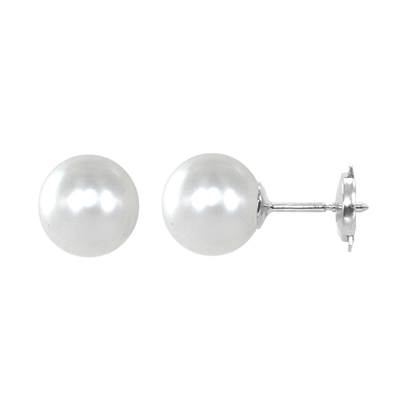 BO OR GRIS 750/00 PERLE DE CULTURE EAU DOUCE 8,5/9MM