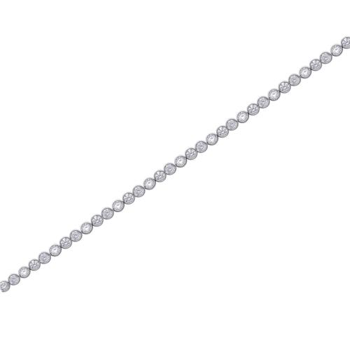 BRACELET OR GRIS 750/00 DIAMANT ROND BLANC D1.01(60) G6.05