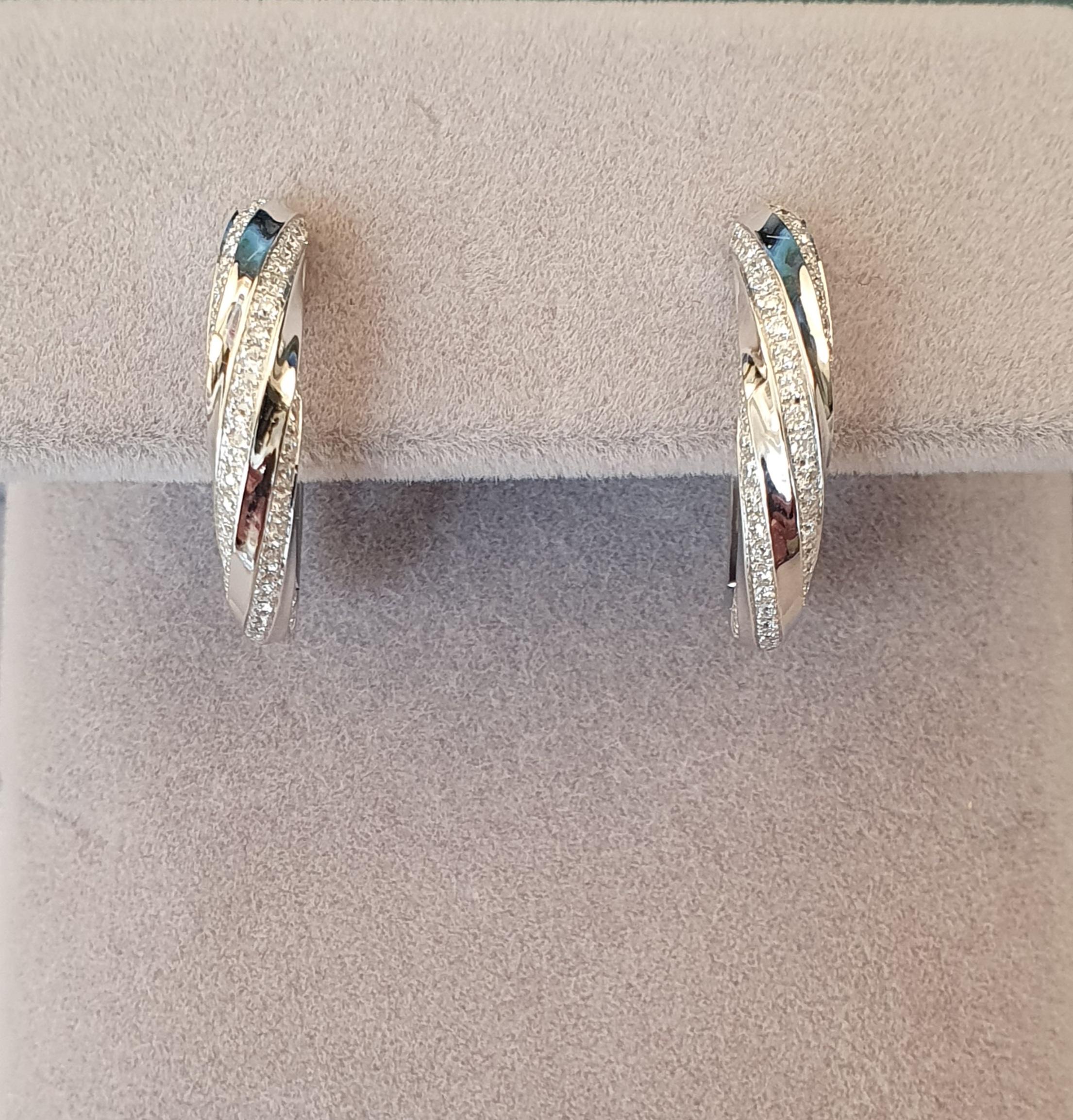 BO OR GRIS 750/00 5.32g DIAMANT 0.37CT