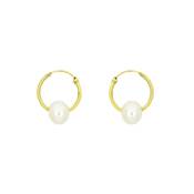 BO OR JAUNE 375/00 PERLE DE CULTURE EAU DOUCE CHINE 6,5/7MM