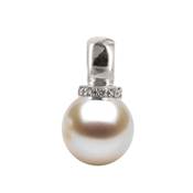 PENDENTIF OR GRIS 750/00 PERLE DE CULTURE AKOYA JAPON 9,5/10MM