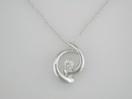 COLLIER OR GRIS 750/00 4.75g 1 DIAMANT 0.25CT