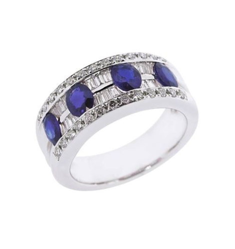 BAGUE OR GRIS 750/00 S1.60(4) D0.31(26r)+0.40(18b) G8.55