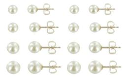 LOT 8 BO OR JAUNE 750/00  AKOYA JAPON 5/6/7/8MM SEMI-RONDE
