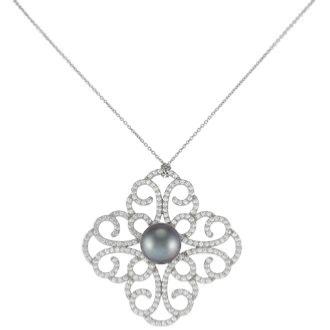 COLLIER ARGENT 925/00 6.50g MERS DU SUD TAHITI 10/11MM SEMI-RONDE 236 OXYDE BLANC