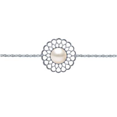 BRACELET OR GRIS 750/00 PERLE DE CULTURE AKOYA JAPON
