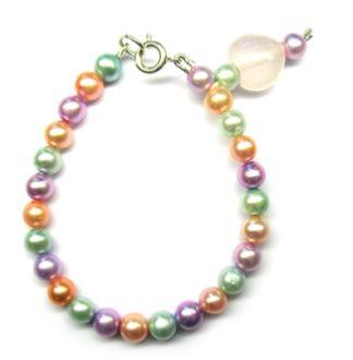 BRACELET ARGENT 925/00 0.17g EAU DOUCE CHINE 4,5/5MM BAROQUE MULTICOLORE