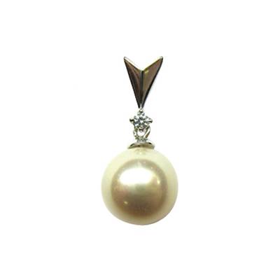 PENDENTIF OR GRIS 375/00 PERLE DE CULTURE EAU DOUCE CHINE 8,5/9MM
