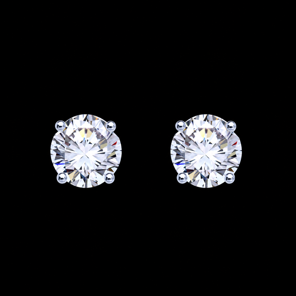 BO OR GRIS 750/00 D2x0.30ct GVS 4 GRIFFES