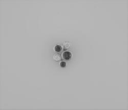 PENDENTIF OR GRIS 750/00 3 RUBIS 0.36CT 2 DIAMANTS 0.11CT