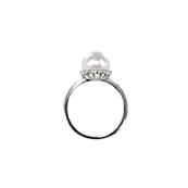 BAGUE OR GRIS 750/00 PERLE DE CULTURE AKOYA JAPON 7/7,5MM