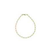 BRACELET OR JAUNE 375/00 PERLE DE CULTURE EAU DOUCE CHINE 3,5/4MM