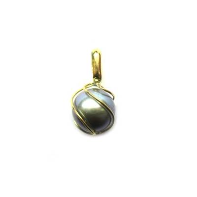 PENDENTIF OR JAUNE 375/00 PERLE DE CULTURE EAU DOUCE CHINE