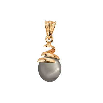 PENDENTIF OR JAUNE 375/00 PERLE DE CULTURE MERS DU SUD TAHITI