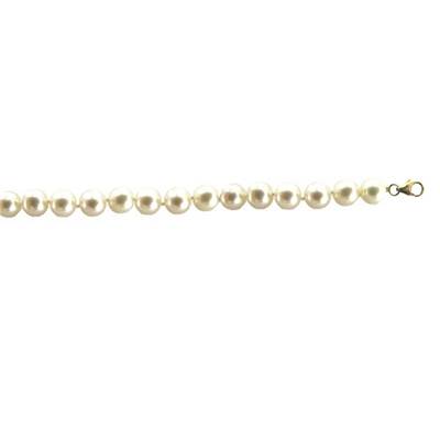 BRACELET OR JAUNE 750/00 PERLE DE CULTURE EAU DOUCE CHINE 7,5/8MM