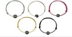 LOT BRACELETS COTON  MER DU SUD TAHITI 10/11MM SEMI-RONDE