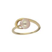 BAGUE OR JAUNE 750/00 PERLE DE CULTURE EAU DOUCE CHINE