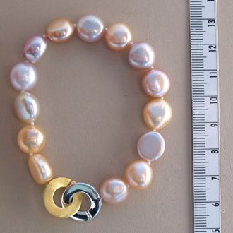 BRACELET ARGENT 925/00 6.00g EAU DOUCE CHINE 11/12MM