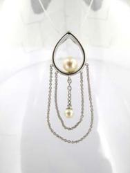 PENDENTIF ARGENT 925/00 1.95g EAU DOUCE CHINE 3,5/6MM RONDE BLANCHE