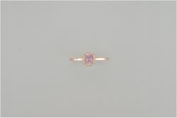 BAGUE OR ROSE 750/00 2.23g SAPHIR 0.47 12 DIAMANT 0.06 T54
