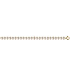 COLLIER 42 CM OR JAUNE 750/00 EAU DOUCE CHINE 6/6,5MM RONDE BLANCHE FERMOIR 1.09 GR