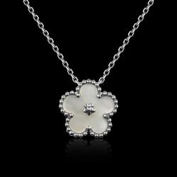 COLLIER OR GRIS 750/00 1.43g NACRE