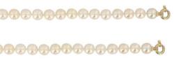 LOT DE 3 COLLIERS 42 CM OR JAUNE 750/00 EAU DOUCE CHINE 5MM / 6MM / 7MM BAROQUE FERMOIRS 1.32 GR