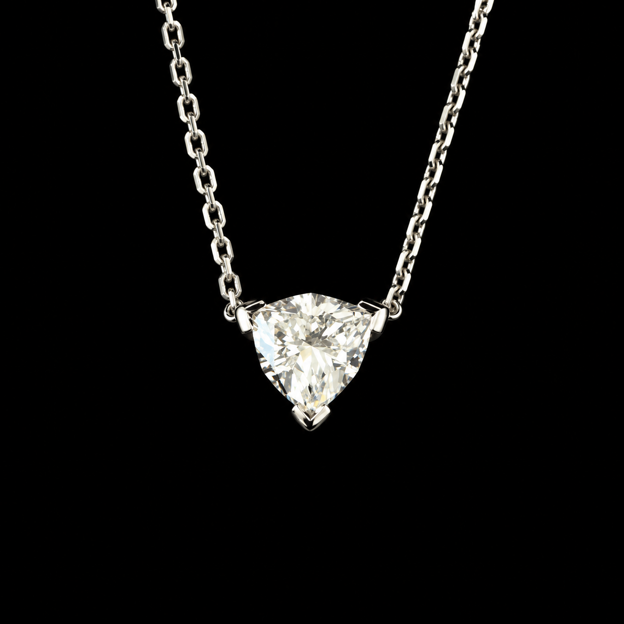 COLLIER OR GRIS 750/00 2.50g 1 DIAMANT 0.54CT