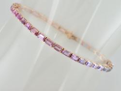 BRACELET OR ROSE 750/00 6.65g 0 DIAMANT MULTICOLORE