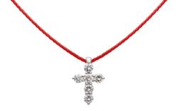 PENDENTIF OR GRIS 750/00 0.30g 6 DIAMANT 0.20