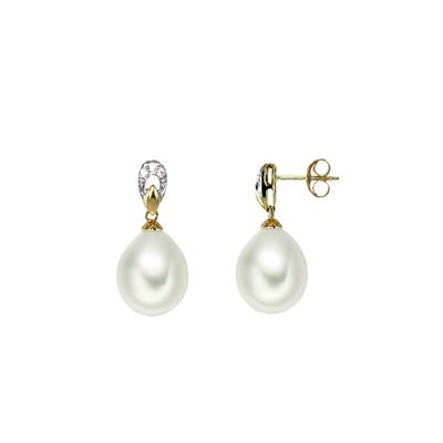 BO OR JAUNE 750/00 PERLE DE CULTURE EAU DOUCE CHINE 8,5/9MM