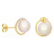 BO OR JAUNE 750/00 PERLE DE CULTURE EAU DOUCE CHINE 8,5/9MM