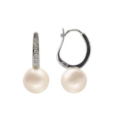 BO OR GRIS 750/00 PERLE DE CULTURE EAU DOUCE CHINE 9,5/10MM