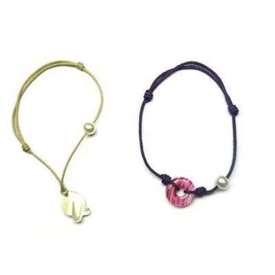 LOT DE 2 BRACELETS ENFANT EAU DOUCE 5/5,5MM