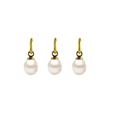 PENDENTIF OR JAUNE 375/00 PERLE DE CULTURE EAU DOUCE CHINE 5,5/6MM