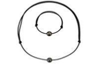 PARURE COLL+BRAC MER DU SUD TAHITI 12/13MM SEMI-RONDE