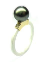 BAGUE OR JAUNE 375/00 T53/55 0.40g MERS DU SUD TAHITI