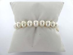 BRACELET ARGENT 925/00 0.02g EAU DOUCE CHINE 8/8,5MM BAROQUE BLANCHE