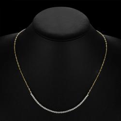 COLLIER OR JAUNE 750/00 2.81g 40 DIAMANTS RONDS 1.64CT