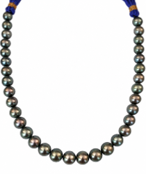 CHOKER MERS DU SUD TAHITI 12/14MM SEMI-RONDE LONGUEUR 41 CM