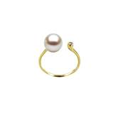 BAGUE OR JAUNE  750/00 PERLE DE CULTURE EAU DOUCE CHINE 8/8,5MM