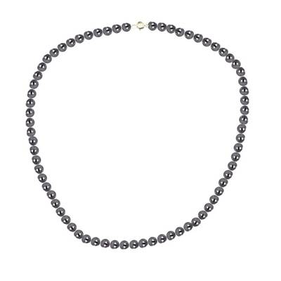 COLLIER OR JAUNE 375/00 EAU DOUCE TEINTÉE BAROQUE 5/5,5MM