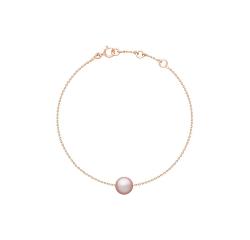 BRACELET OR ROSE 750/00 0.87g EAU DOUCE CHINE 8/8,5MM SEMI-RONDE NATURELLE